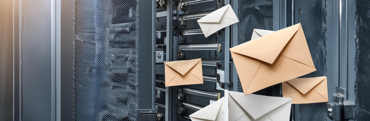 Computer sending and receiving messages