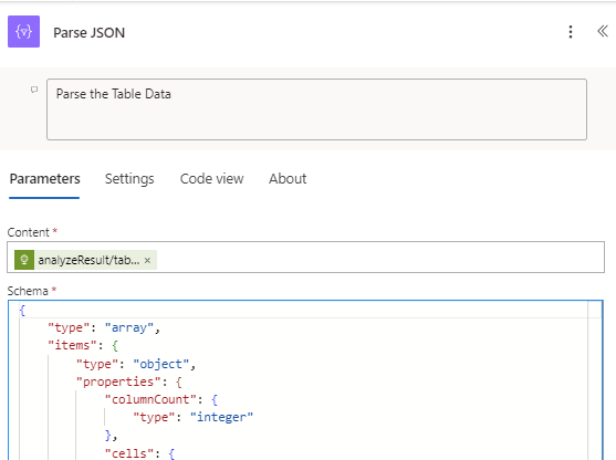 Parse JSON