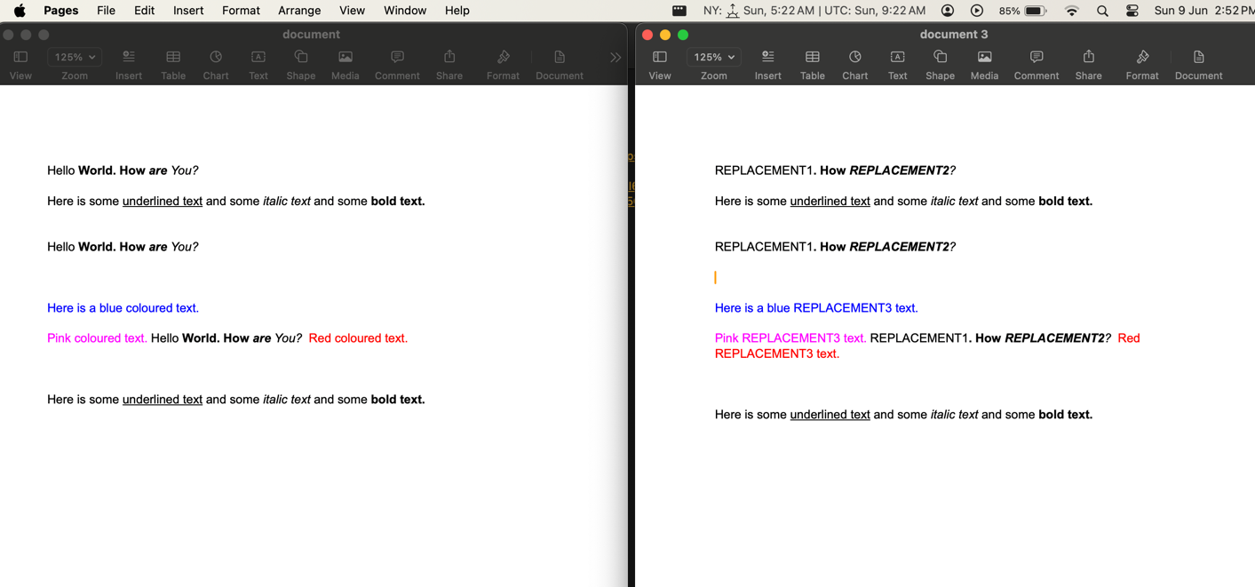 Search & Replace Texts in DOCX