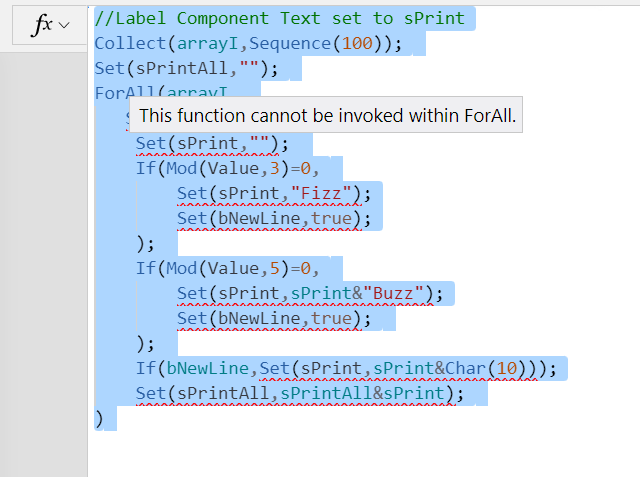 Power FX forAll error