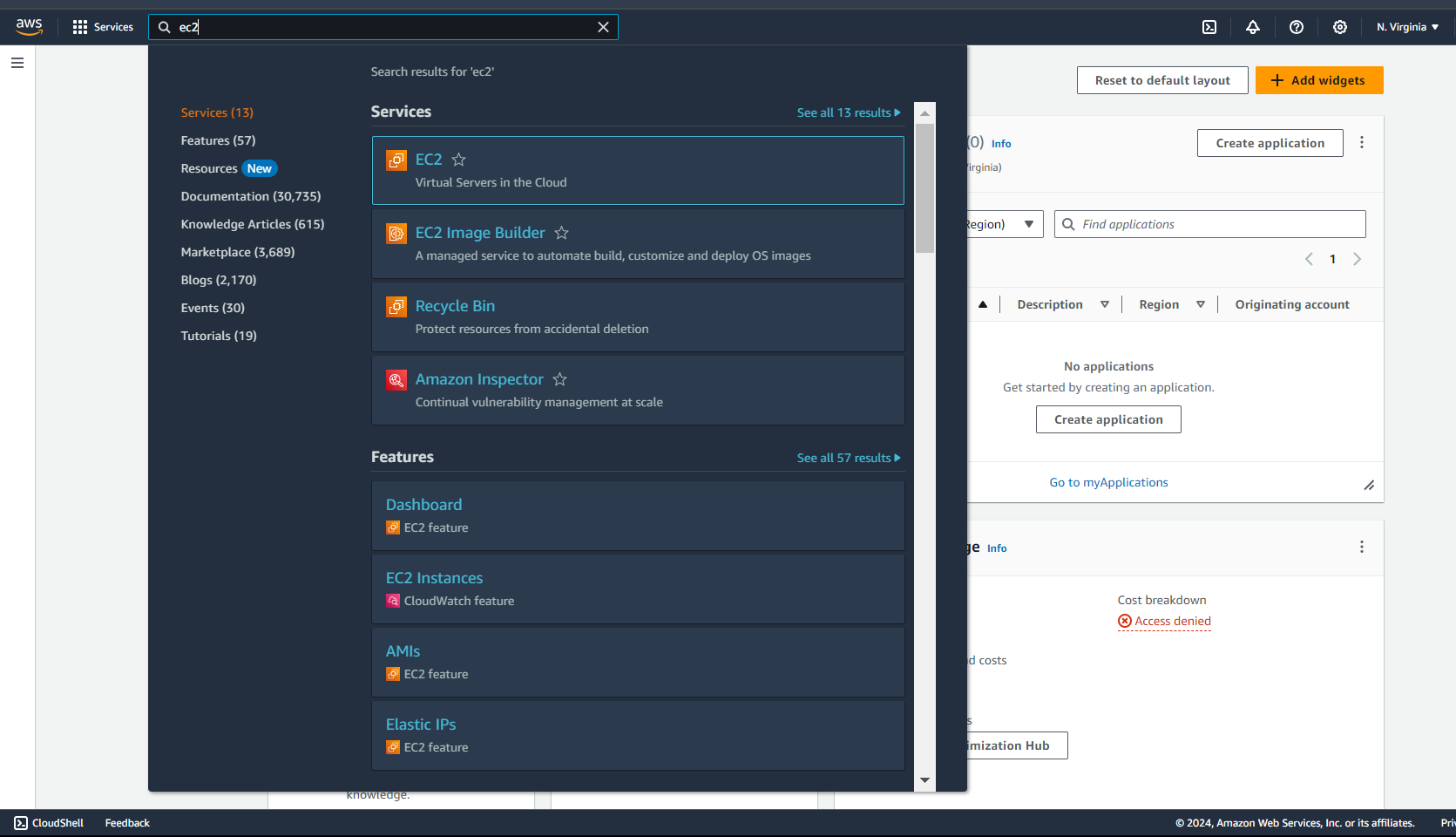 AWS Management console