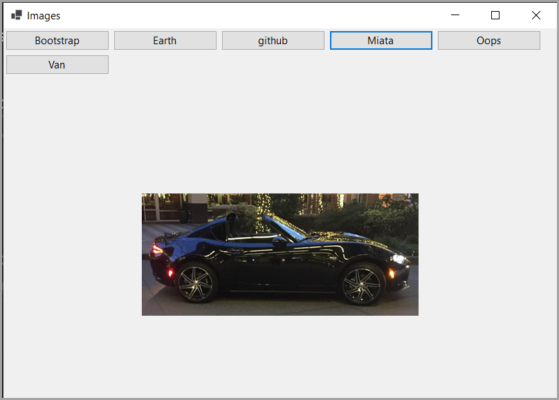 Form with buttons to display images