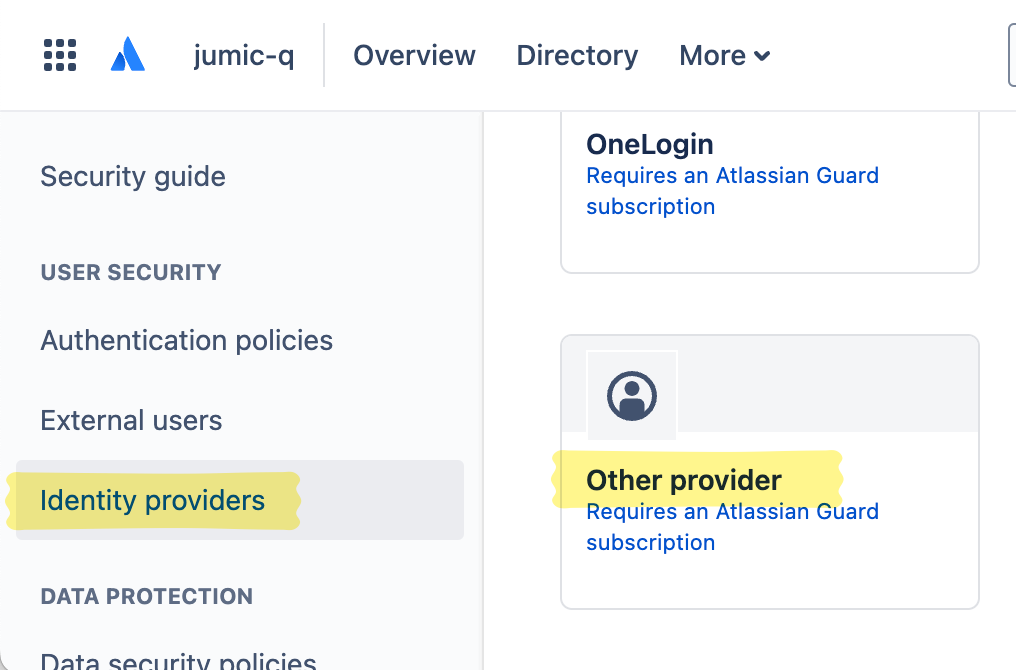 Create identity provider type other identity provider