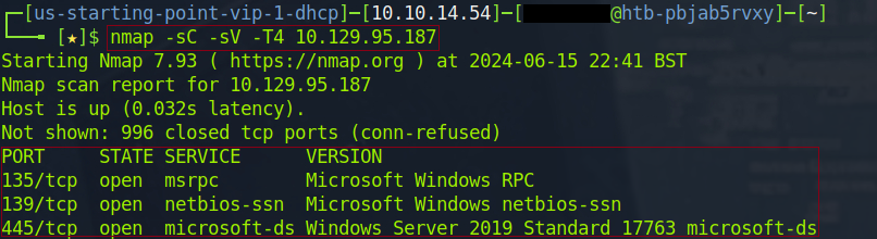 Screenshot 2a: Nmap scan