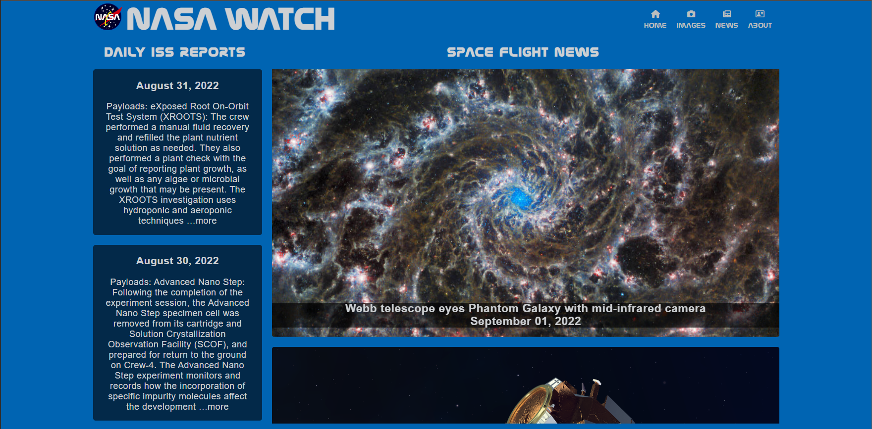 GitHub - jasonian5000/nasa-watch: nasa image search engine