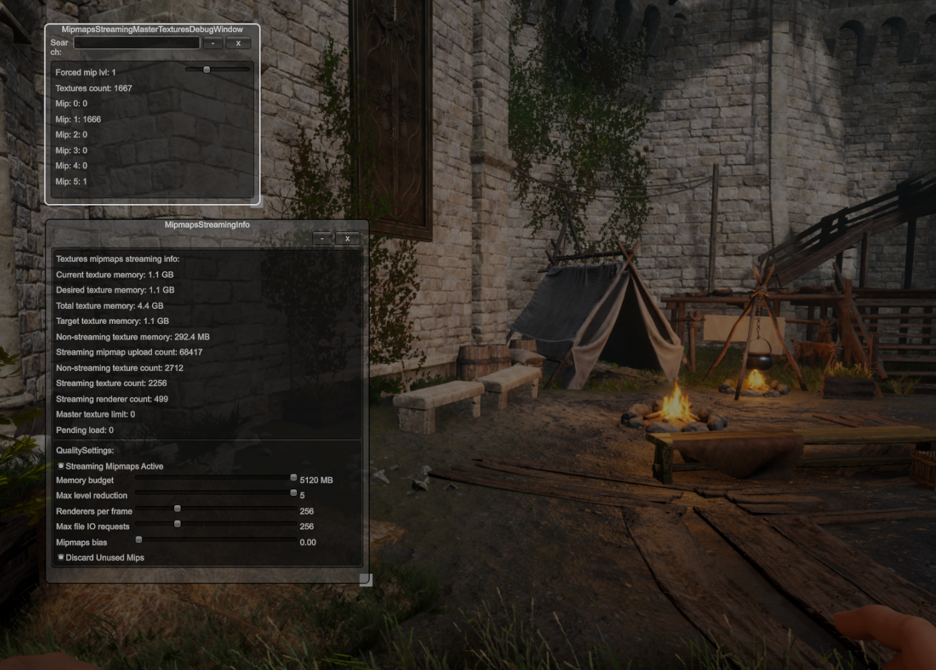 MipMaps streaming stats – forced mip 1