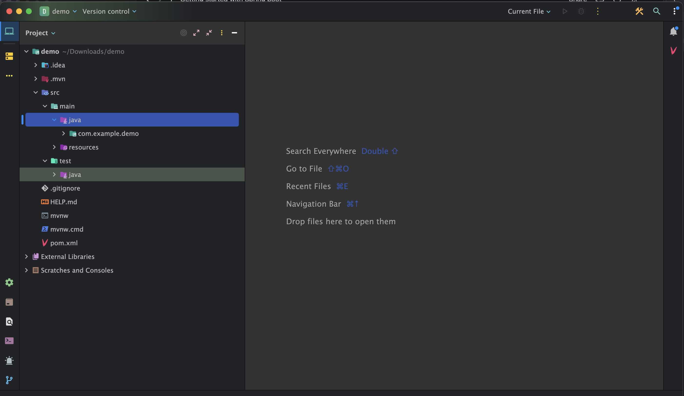 Project folder structure