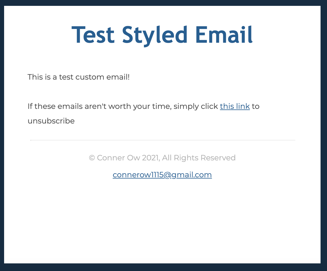 Custom Email