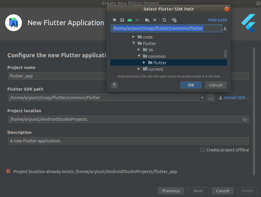 install flutter ubuntu