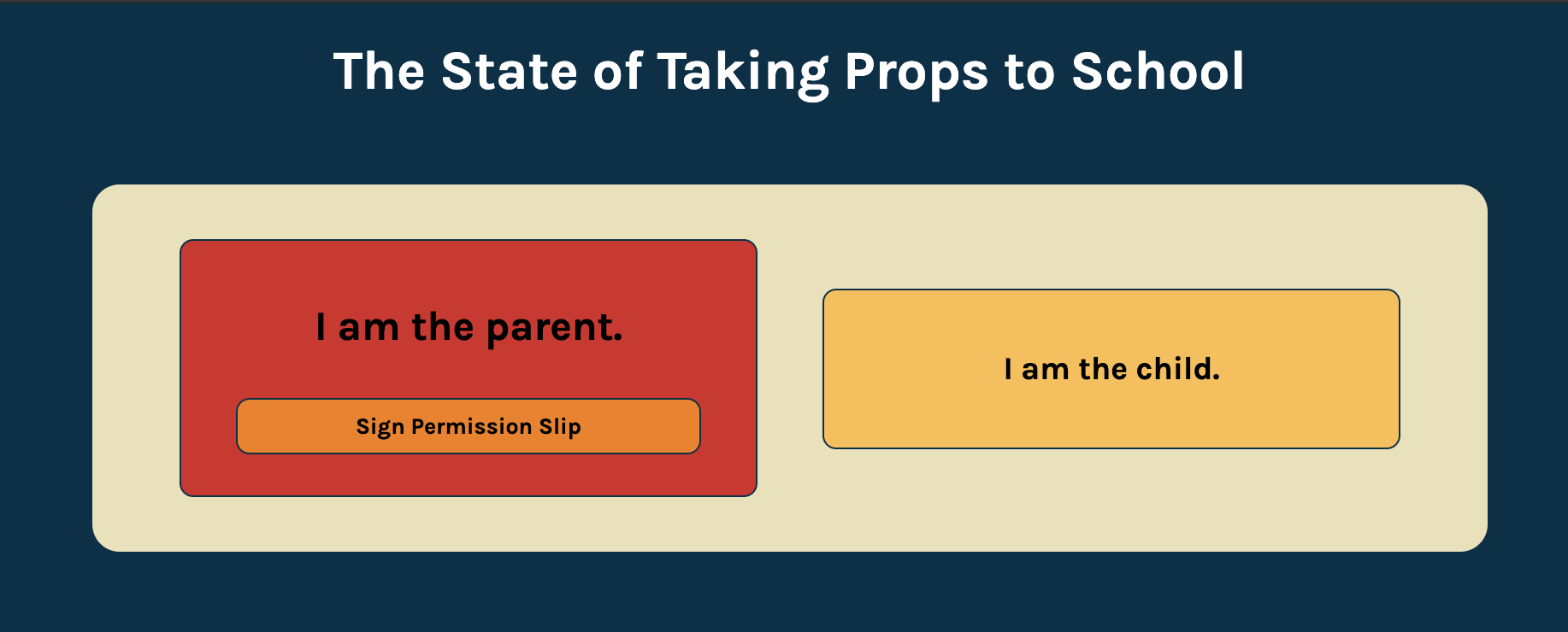Parent and Child component with button