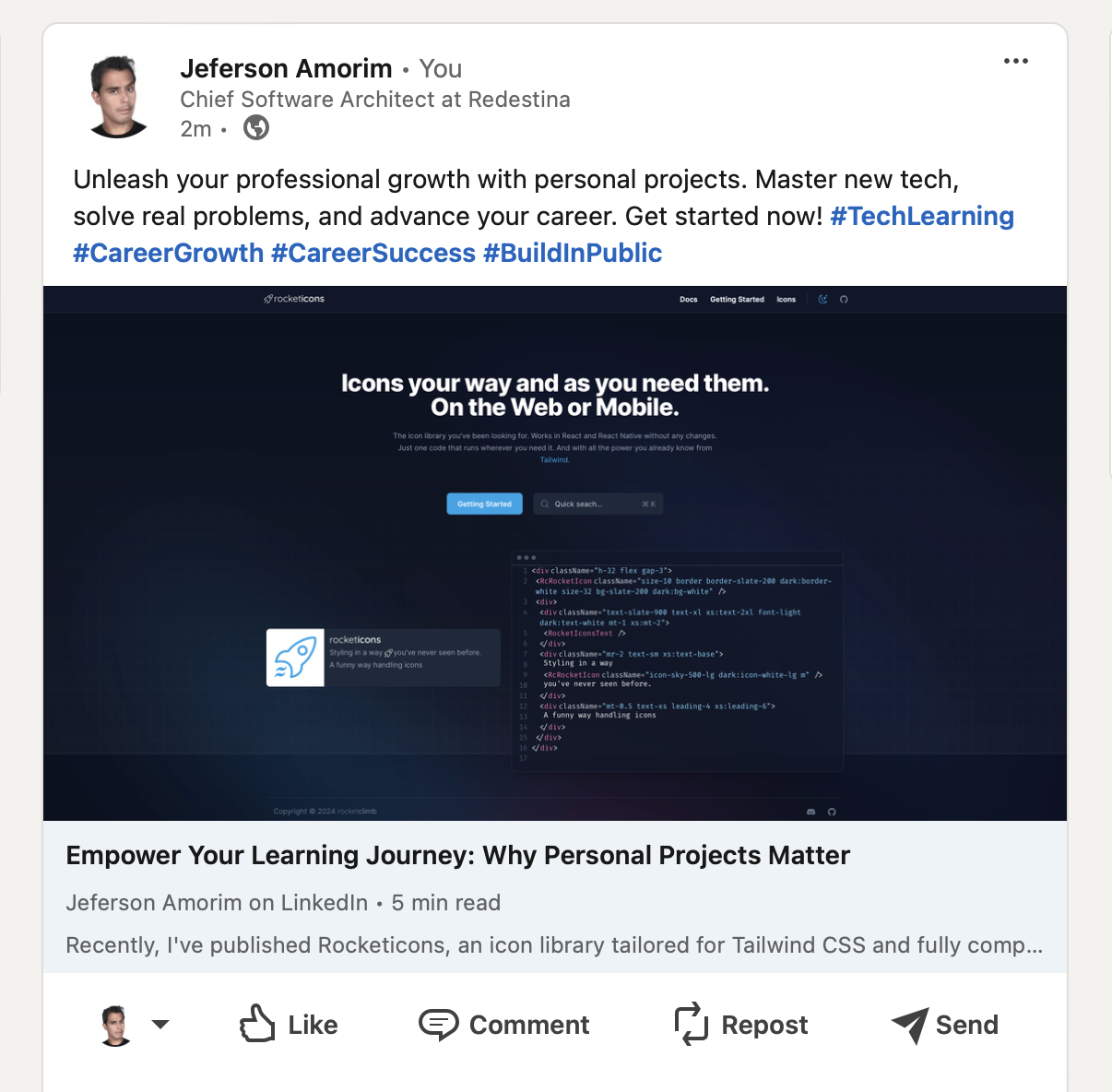 Take a look at how this project has improved me as a professional