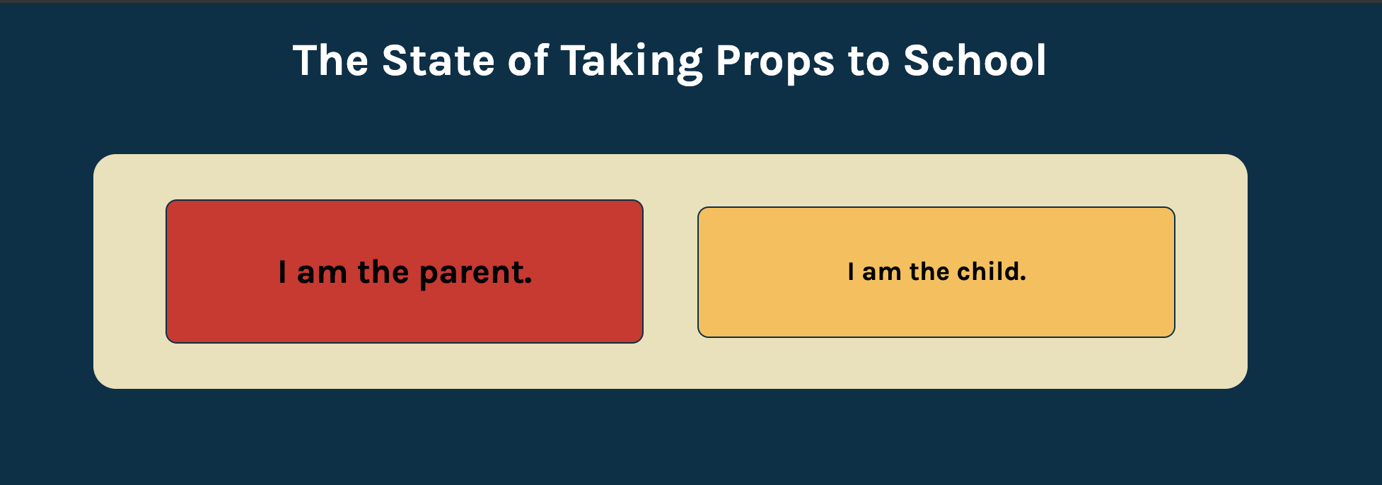 Browser with two divs, "I am the parent." and "I am the child."