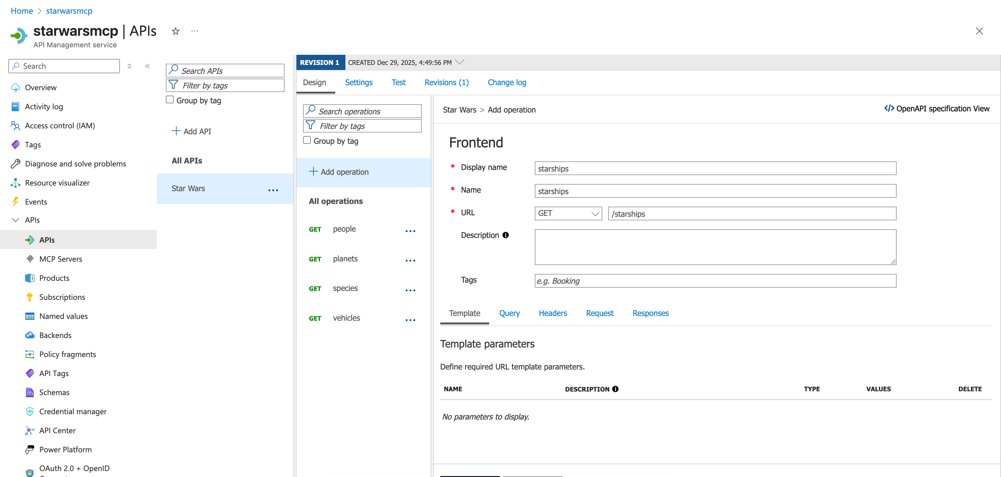 Create API Management Operations