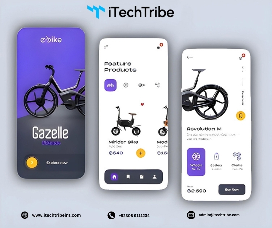 At iTechTribe International team of developers and designers collaborating on building a mobile application, showcasing innovative technology and creative design processes