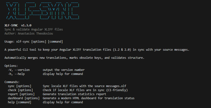 xlf-sync CLI tool