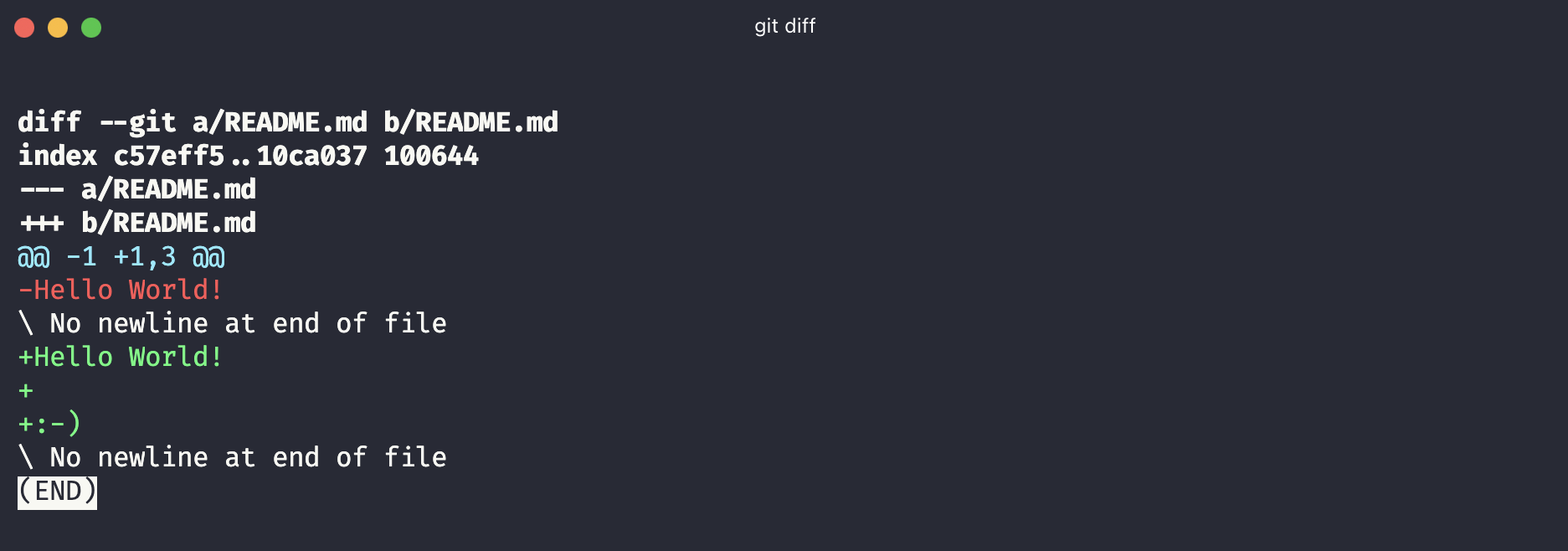 git diff