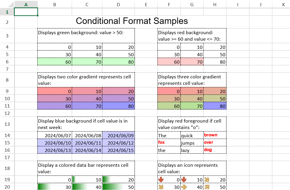 Conditional Formatting