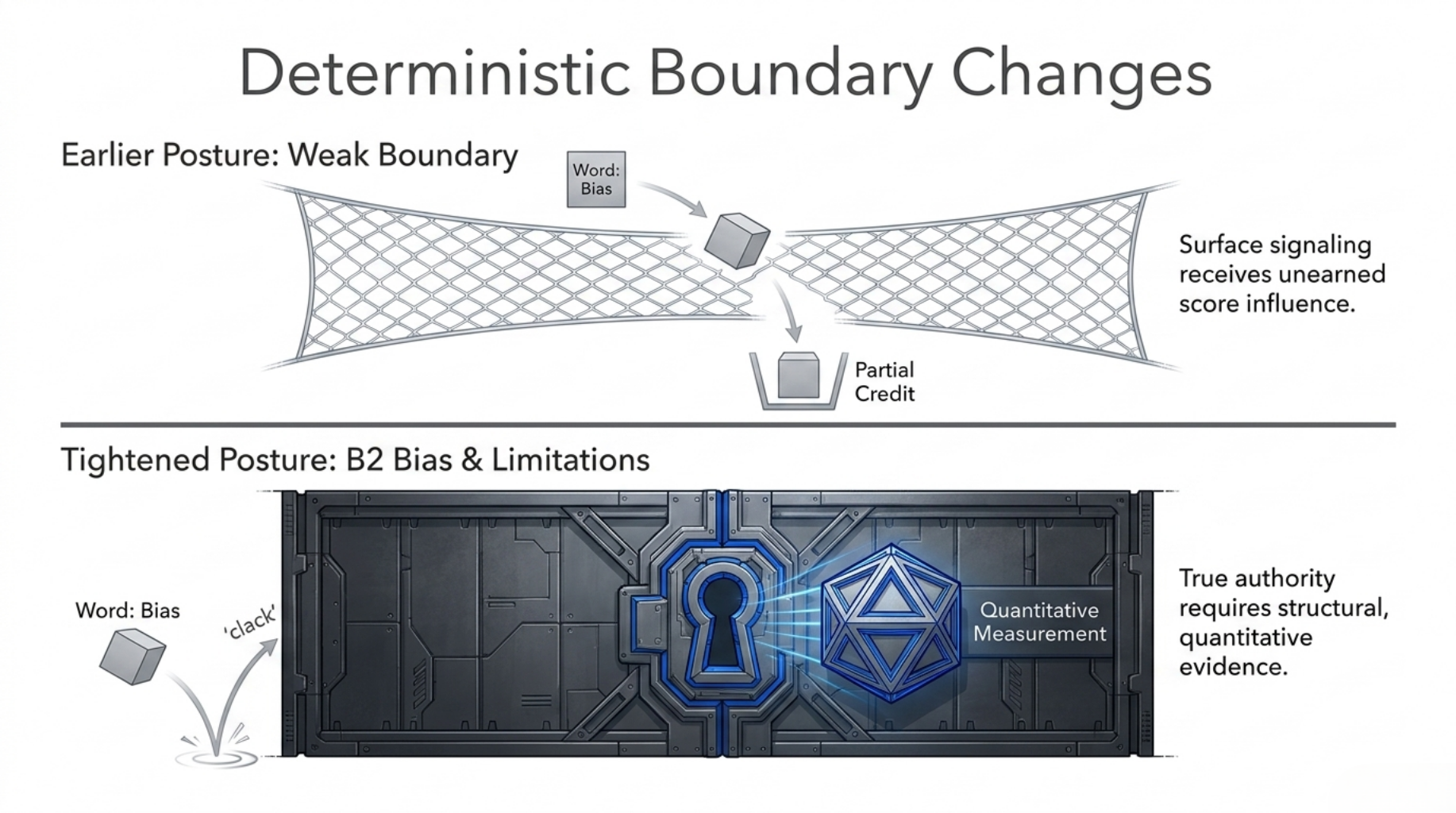 Deterministic boundary changes in B2 tightening