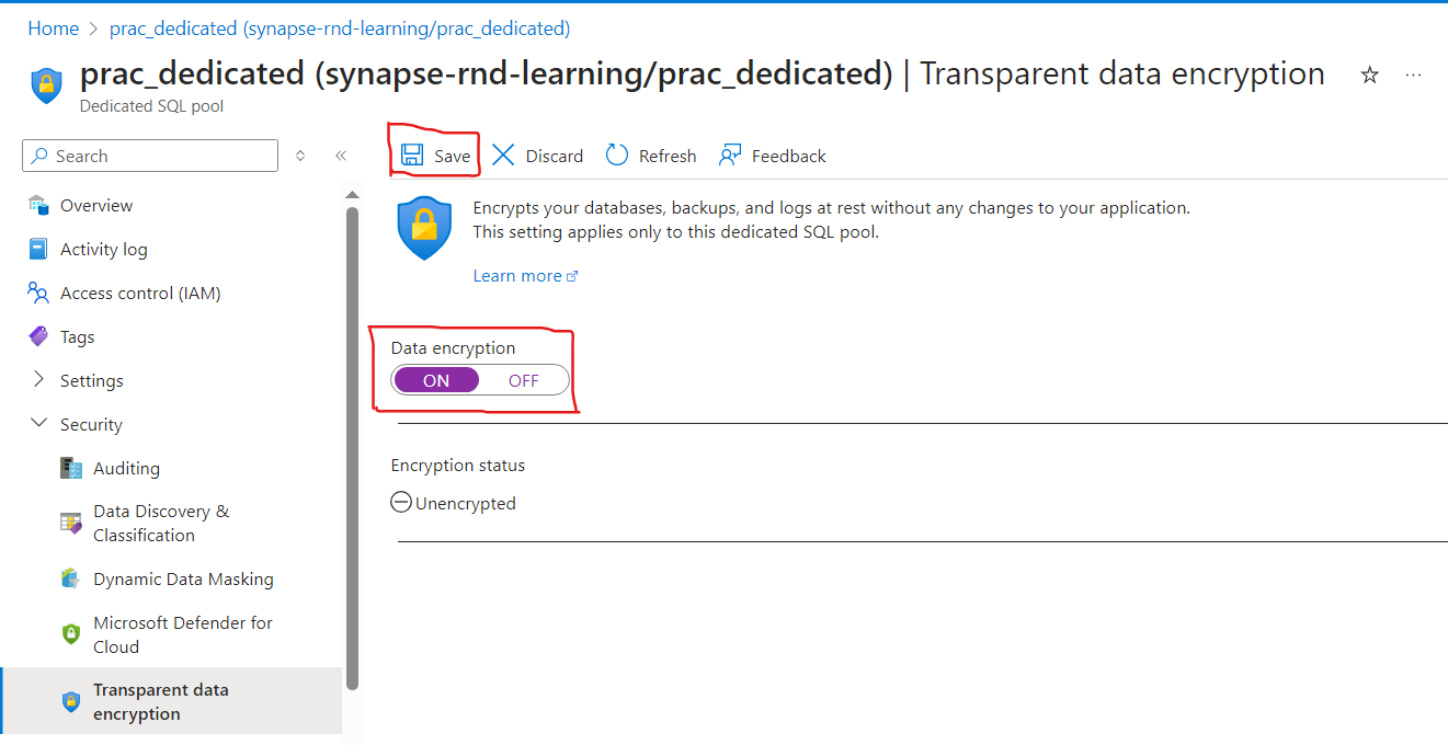 Enabling TDE