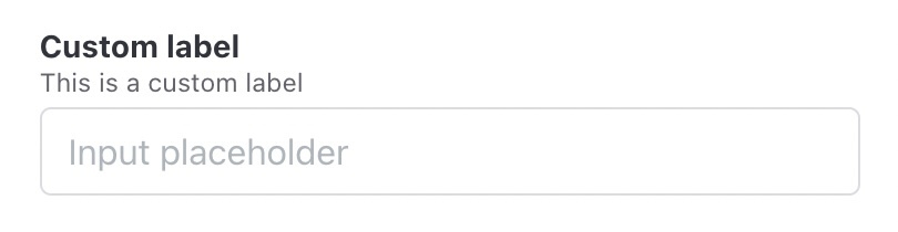 Input with Custom label