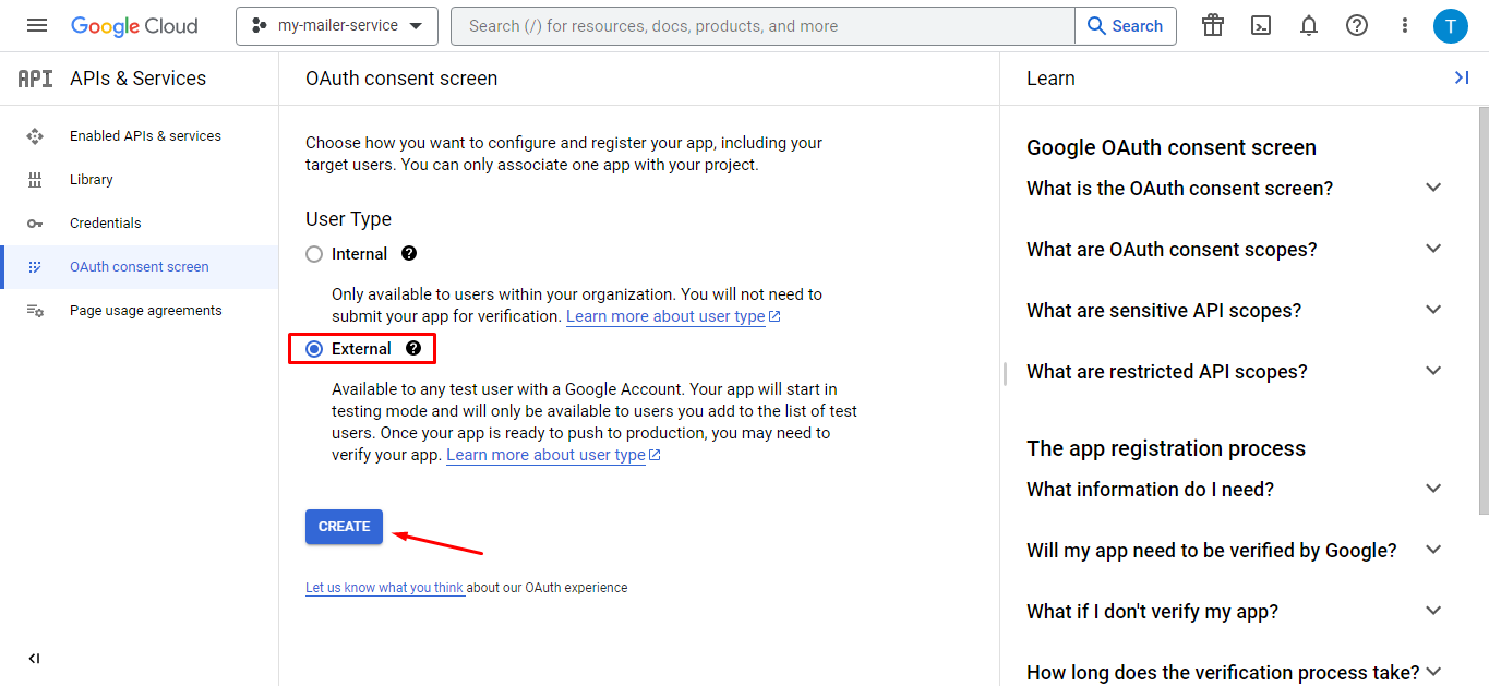 OAuth consent screen configuration (1)