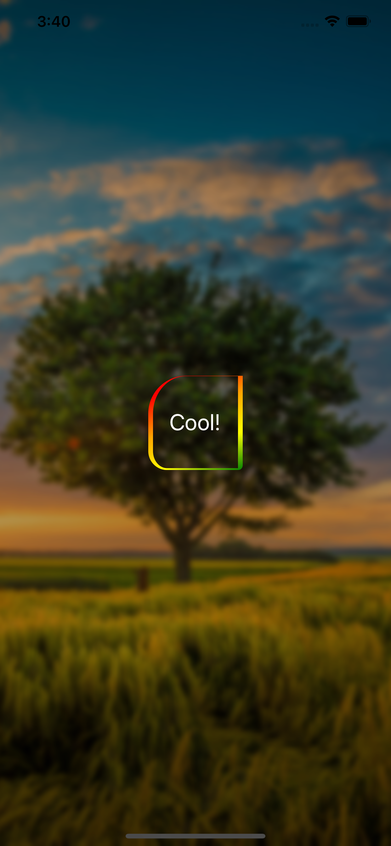 True Gradient Border