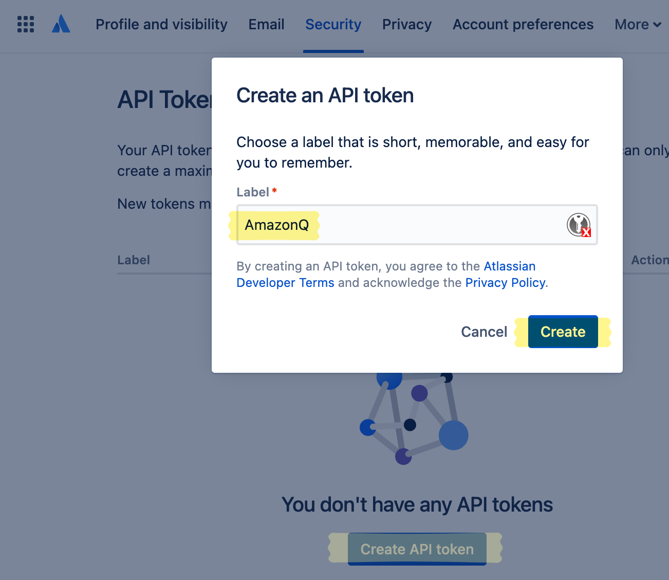Confluence: Create API key