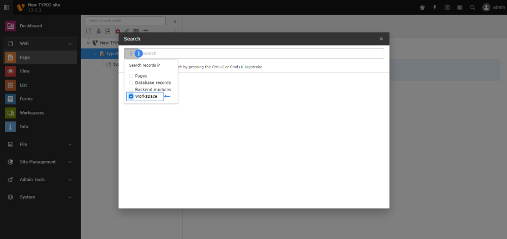 Added New Work Space module for Global Live search