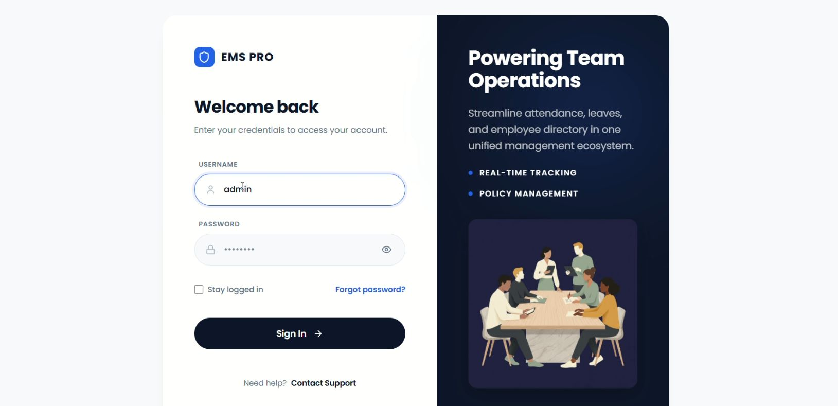 Attendance Management System UI