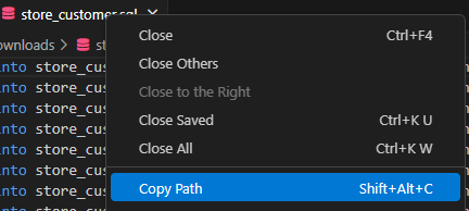 Copy path