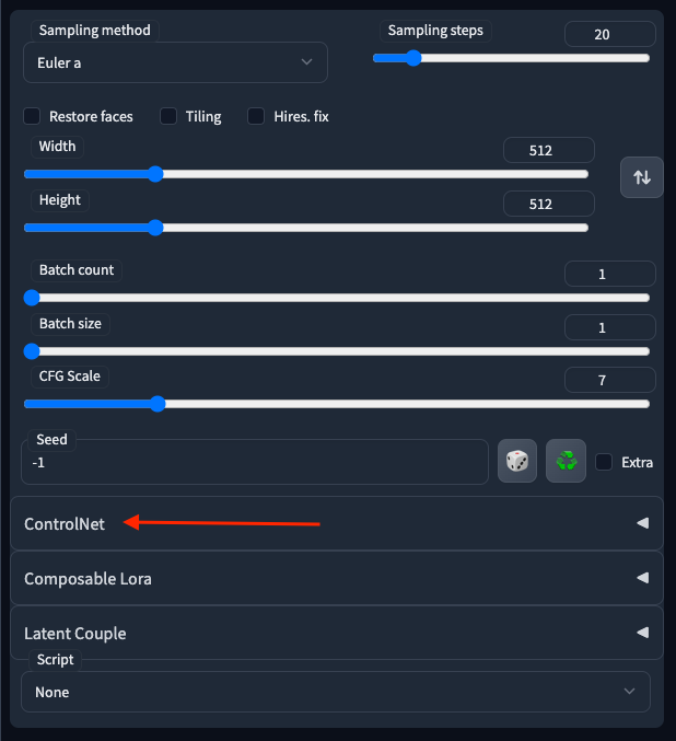 ControlNet extension Installed on Stable Difussion