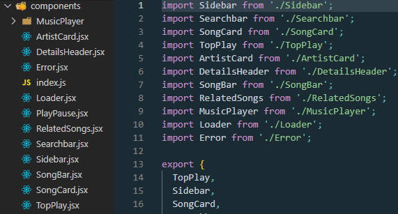 Estrutura de pastas em react