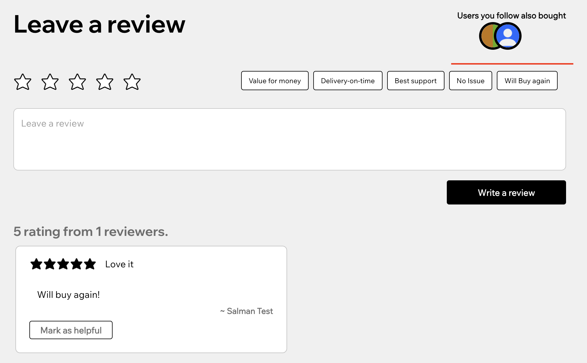Following user bought