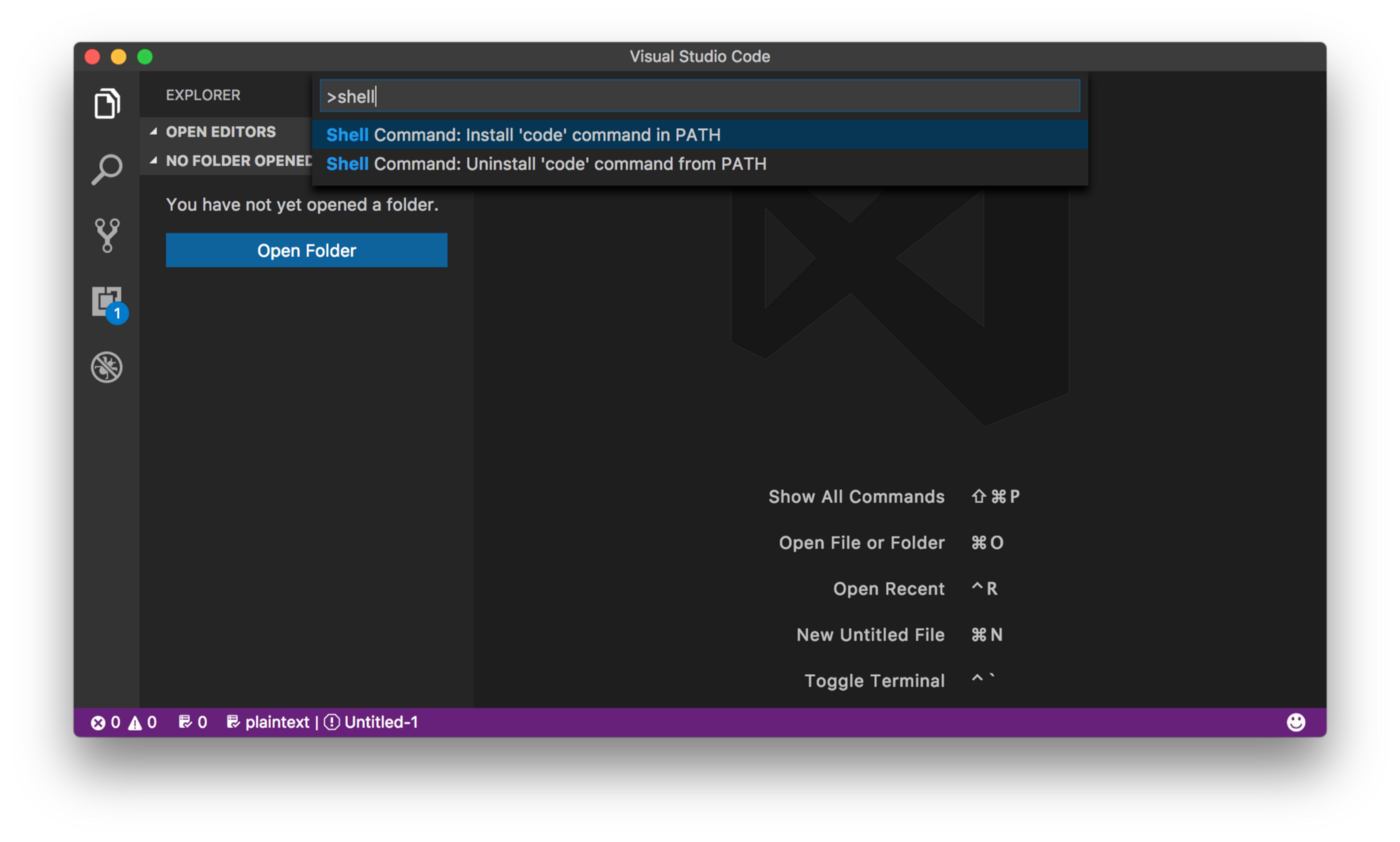 Visual Studio Code Shell