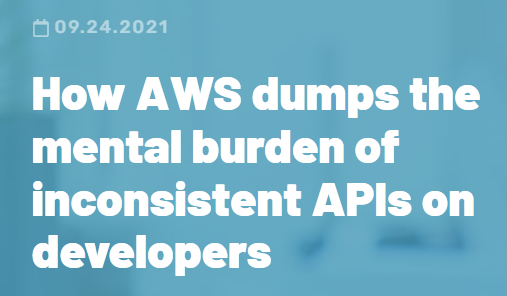 Screenshot com uma notícia sobre a inconsistência da API