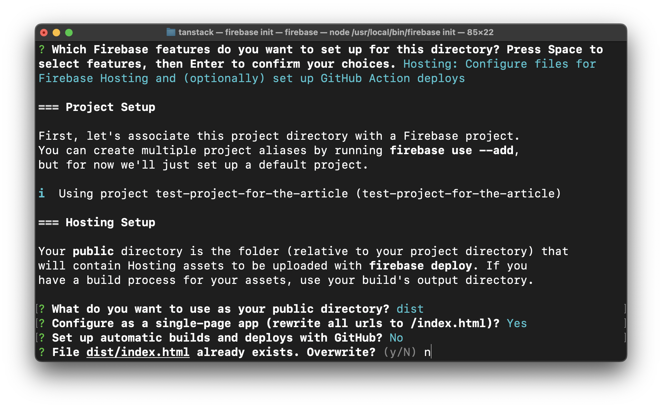 configure setting before hosting to firebase