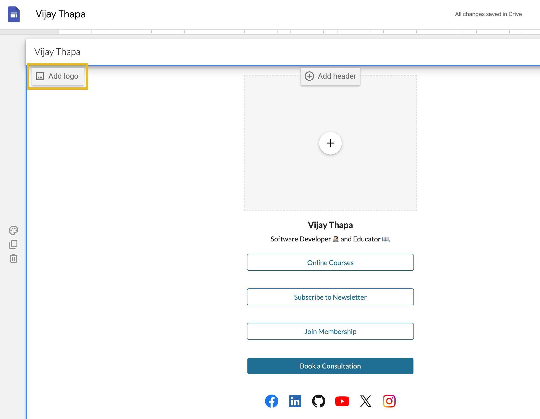 Option to Add Logo