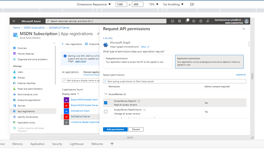 device emulation portal azure