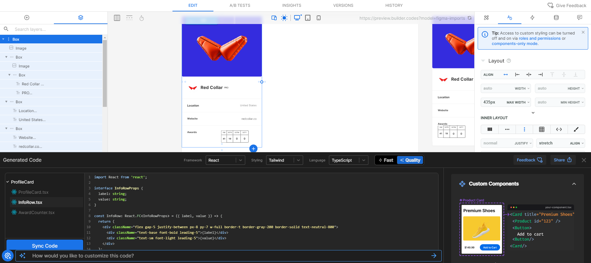 Builder.io Dashboard