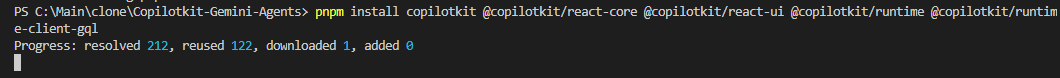 安裝 copilotkit 包