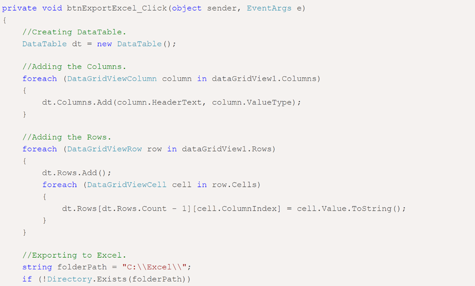 Code Sample
