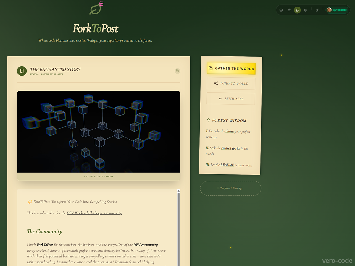 ForkToPost cinematic story example
