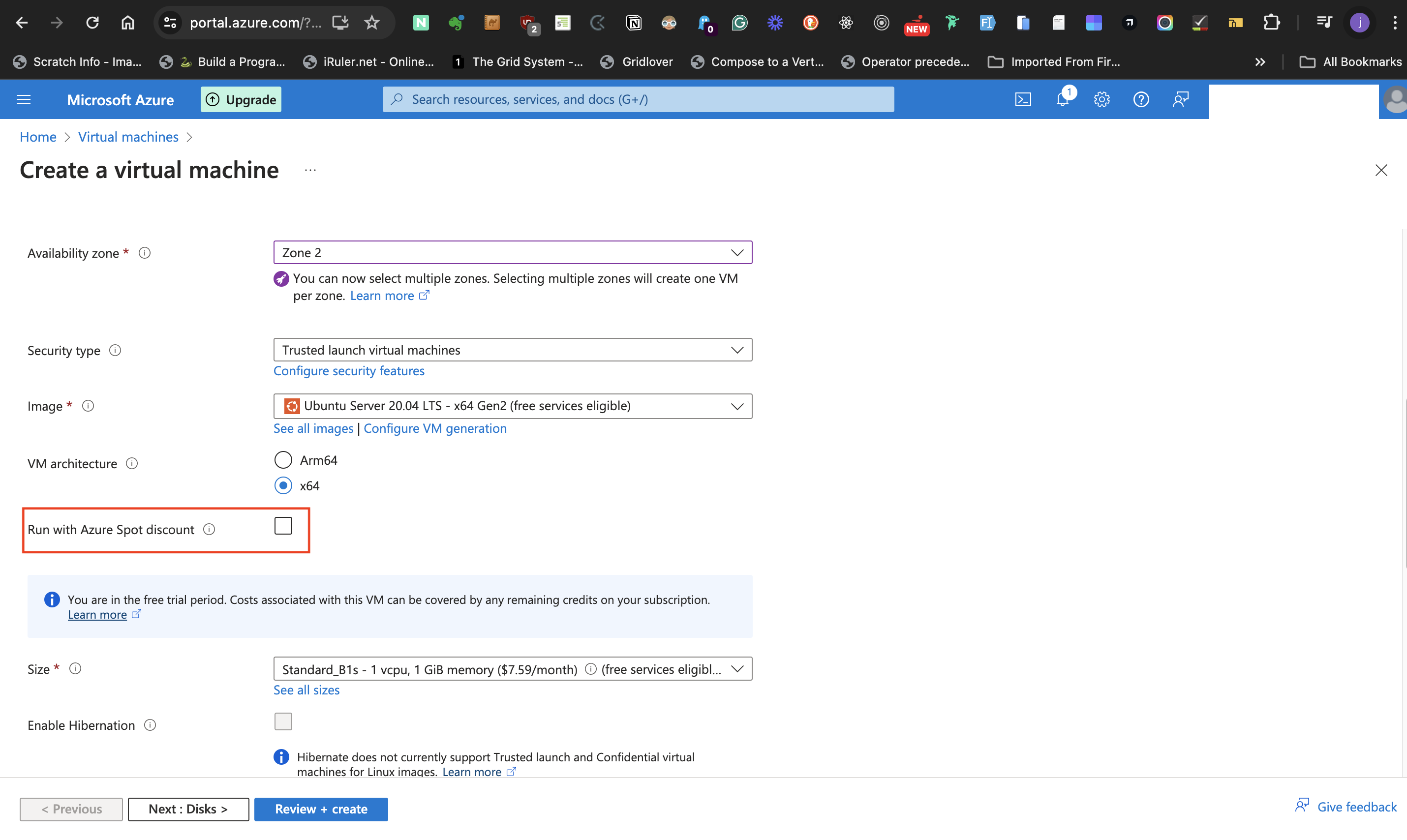 Run with Azure spot discount