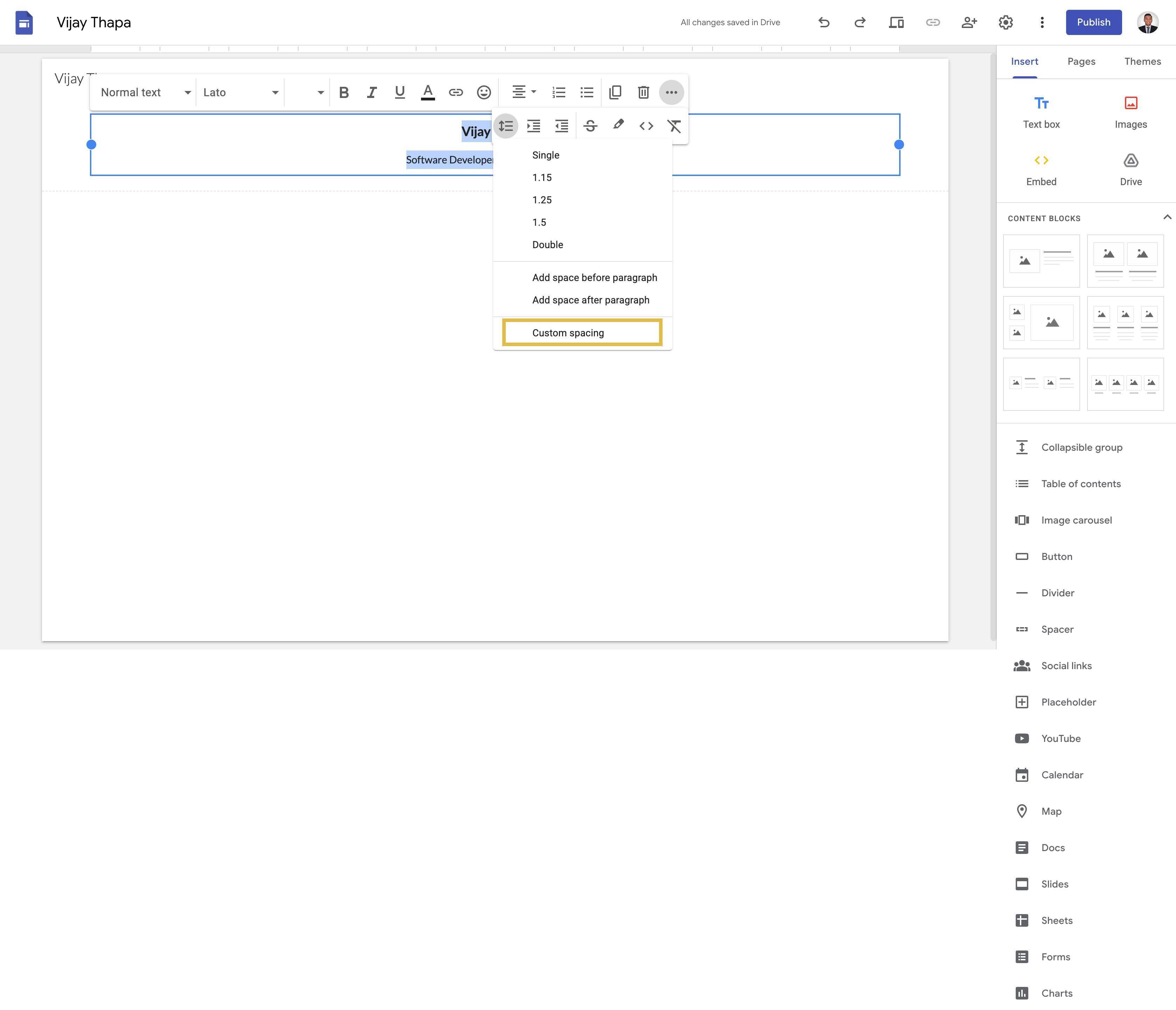 Set Custom Line Height