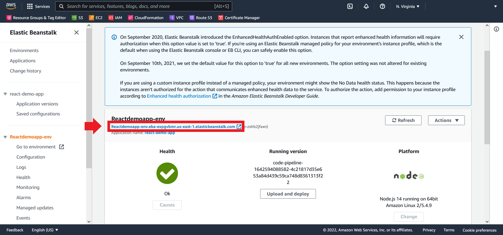 Deployed React Application