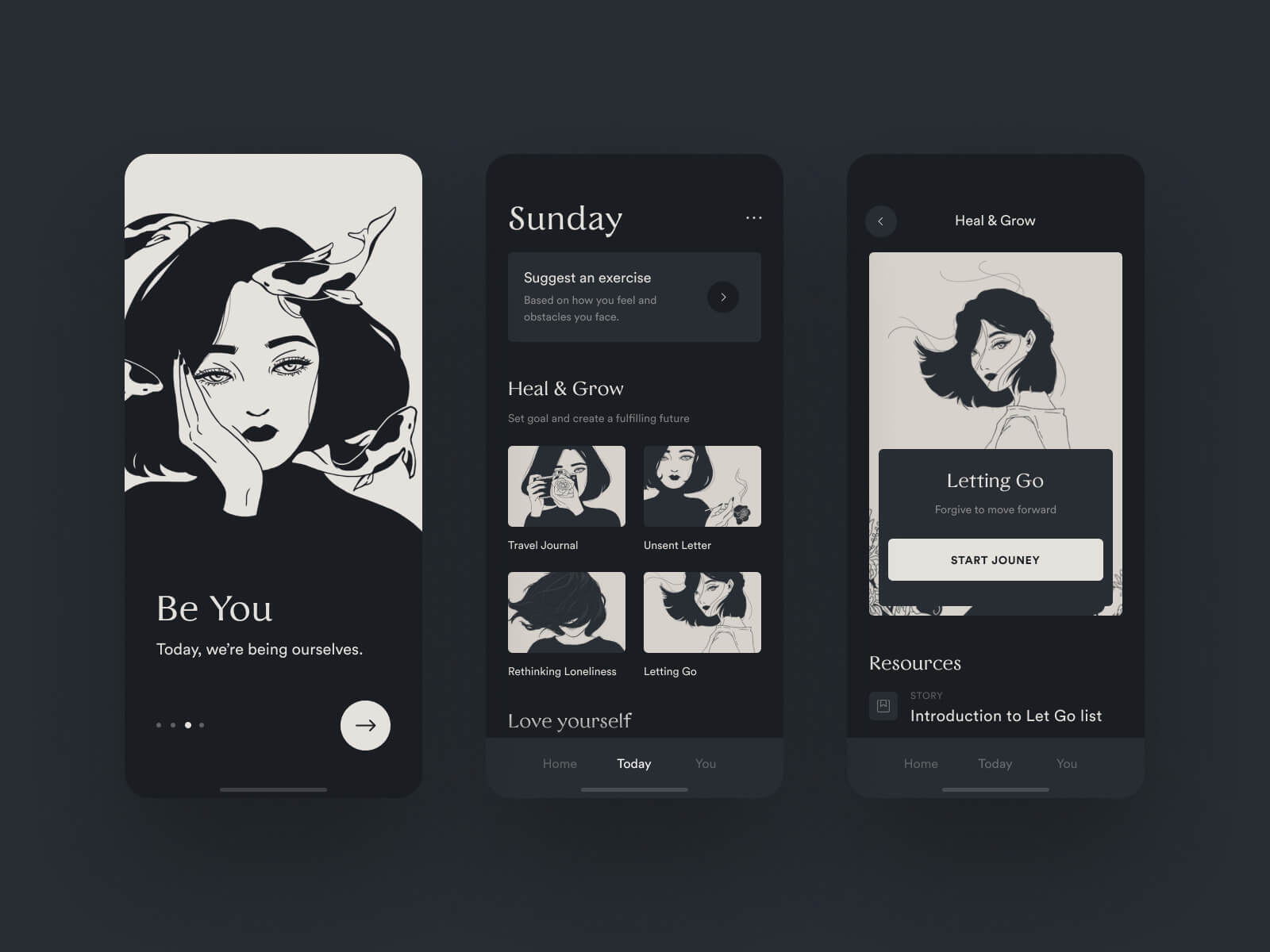 Contoh desain Minimalist UI