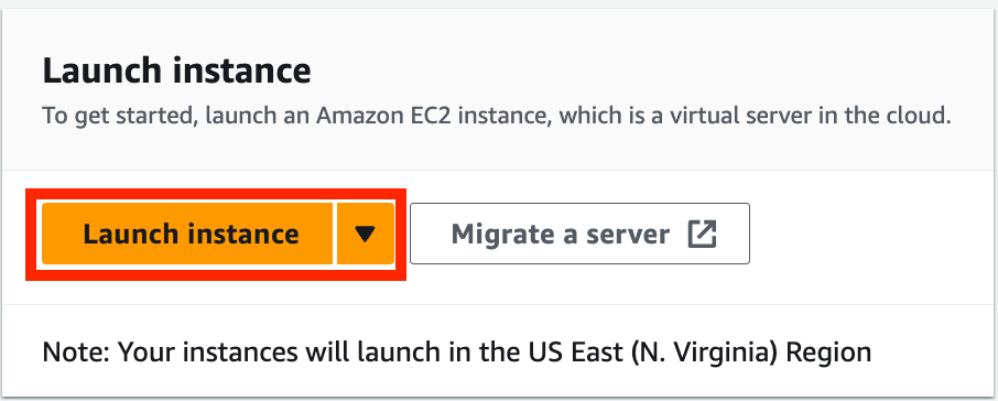 launch instance button