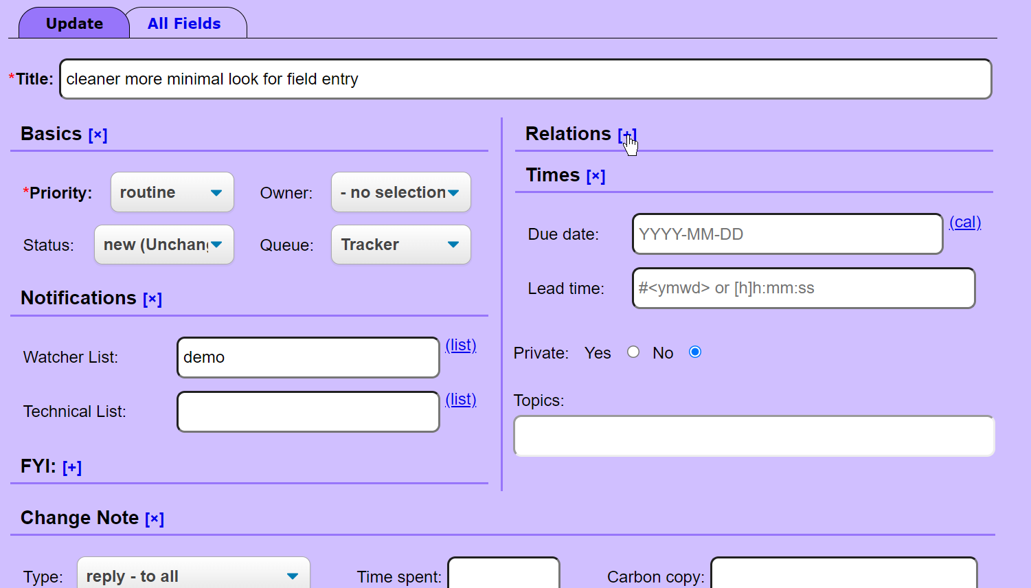The final redesign with  a form like the one above except with the changes described in the article.
