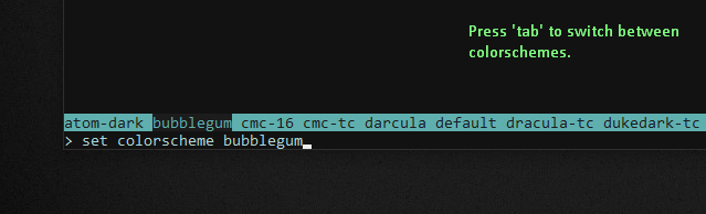 set colorscheme micro