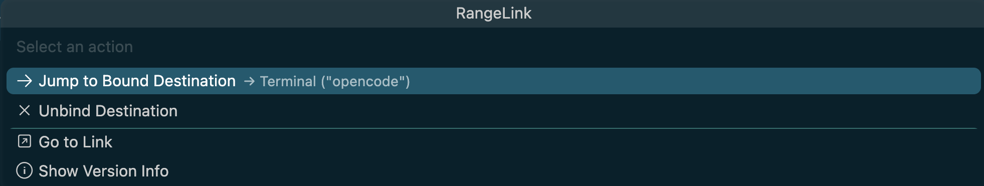 RangeLink menu